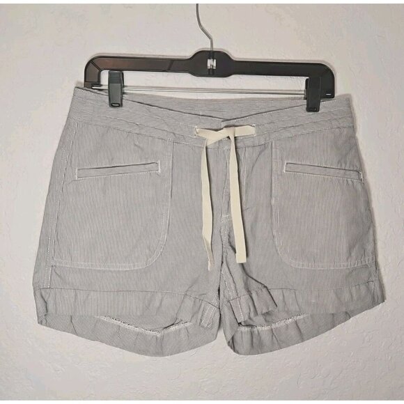 The North Face Pants - The North Face Shorts Women 4 Blue White Stripe Linen Cotton Blend Pockets 32x4